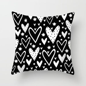 Black and White Geometric Decorative Pillowcases