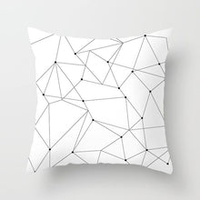 Load image into Gallery viewer, Black and White Geometric Decorative Pillowcases