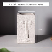 Load image into Gallery viewer, Nordic Style Modern Face Mask Ceramic Vase