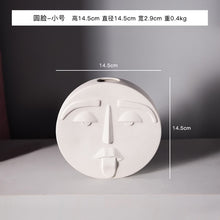 Load image into Gallery viewer, Nordic Style Modern Face Mask Ceramic Vase