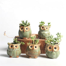 Load image into Gallery viewer, Cute Small Owl Shaped Flower Pots