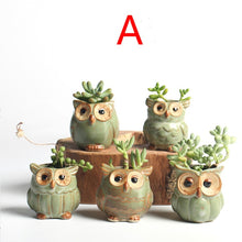 Load image into Gallery viewer, Cute Small Owl Shaped Flower Pots