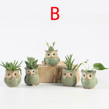 Load image into Gallery viewer, Cute Small Owl Shaped Flower Pots